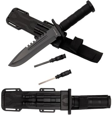 Taktický nerezový nůž HASTAA 15-HS-251 31cm + pazourek a brousek